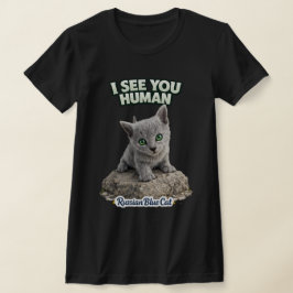Russian Blue funny kitten Shirt – I See You Tシャツ