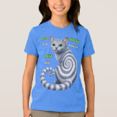 Russian Blue Hypno Cat トライブレンドＴシャツ (正面)