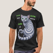 Russian Blue Hypno Cat Tシャツ (正面)