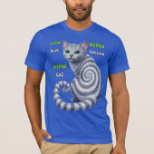 Russian Blue Hypno Cat Tシャツ (正面)