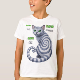 Russian Blue Hypno Cat Tシャツ