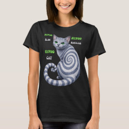 Russian Blue Hypno Cat Tシャツ