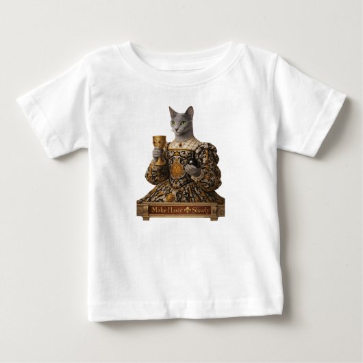 Russian Blue Lucrezia de Médici Cat ベビーTシャツ (正面)