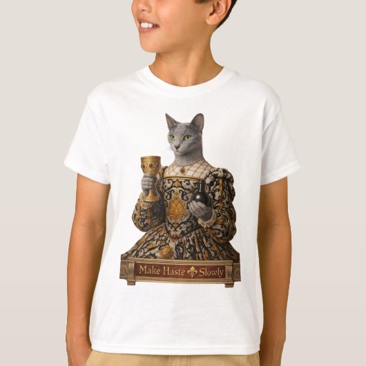 Russian Blue Lucrezia de Médici Cat Tシャツ (正面)