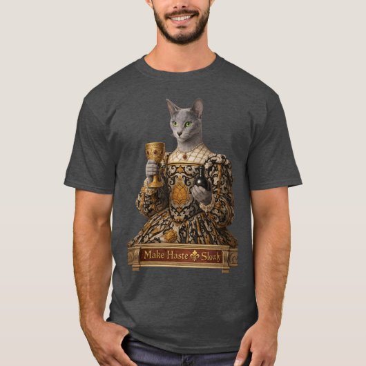 Russian Blue Lucrezia de Médici Cat Tシャツ (正面)