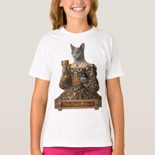 Russian Blue Lucrezia de Médici Cat Tシャツ (正面)