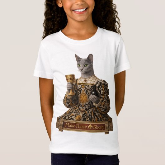 Russian Blue Lucrezia de Médici Cat Tシャツ (正面)