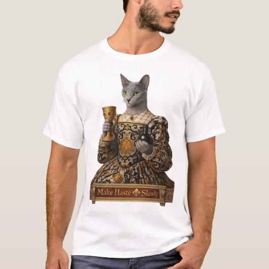Russian Blue Lucrezia de Médici Cat Tシャツ (正面)