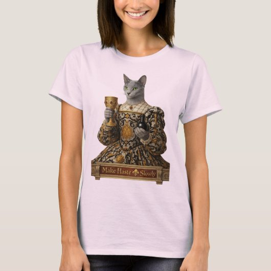 Russian Blue Lucrezia de Médici Cat Tシャツ (正面)
