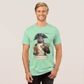 Russian Blue Napoleon Bonaparte Cat トライブレンドＴシャツ (正面全面)