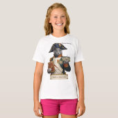 Russian Blue Napoleon Bonaparte Cat Tシャツ (正面フル)