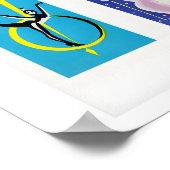 Russian Blue Retro matchbox labels wall art ポスター (角)