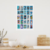 Russian Blue Retro matchbox labels wall art ポスター (キッチン)