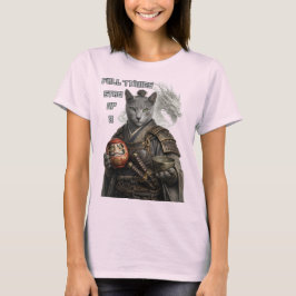 Russian Blue Samurai Cat Tシャツ