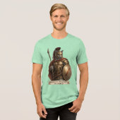 Russian Blue Spartan Cat トライブレンドＴシャツ (正面全面)