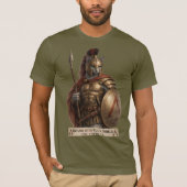 Russian Blue Spartan Cat Tシャツ (正面)