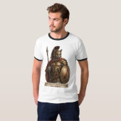 Russian Blue Spartan Cat Tシャツ (正面フル)