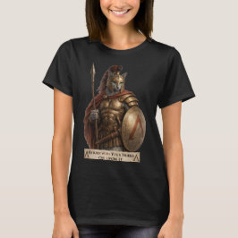 Russian Blue Spartan Cat Tシャツ