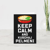 Russian Keep Calm Eat Pelmeni Funny Russian Saying カード (正面)