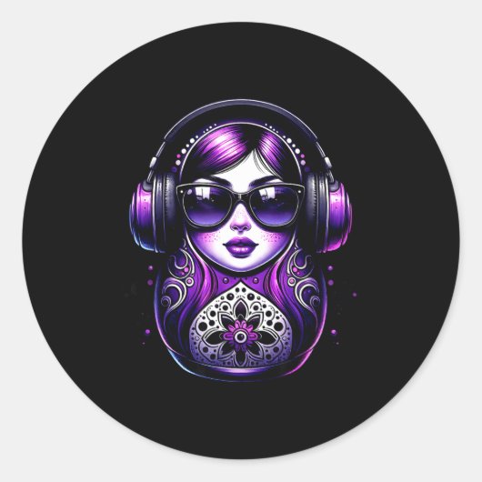 Russian Matryoshka Music Russia Russian Matryoshka ラウンドシール (正面)