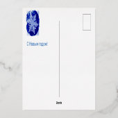 Russian  New Year  -  golden snowflake - 2026    箔シーズンカード (裏面)