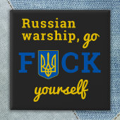 Russian Warship Go F Yourself Ukraine Button 缶バッジ