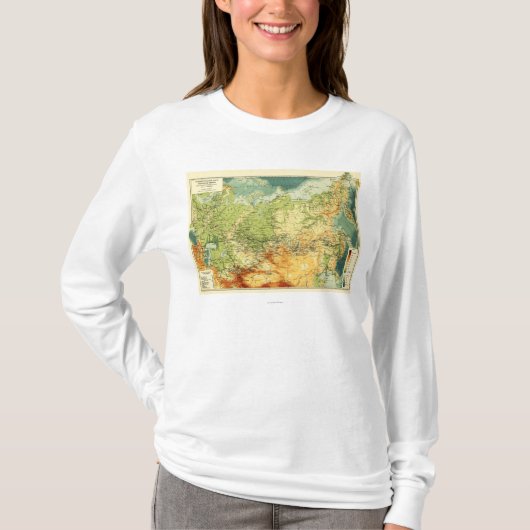 RussiaPanoramic MapRussia Tシャツ (正面)
