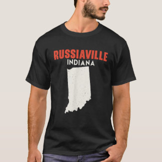 Russiaville Indiana USA州アメリカ旅行インド Tシャツ