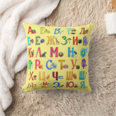 Russisches Alphabet mit Bildern クッション (ブランケット)