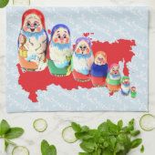 Russland - Russia Babuschka Geschirrtücher キッチンタオル (折り畳み)