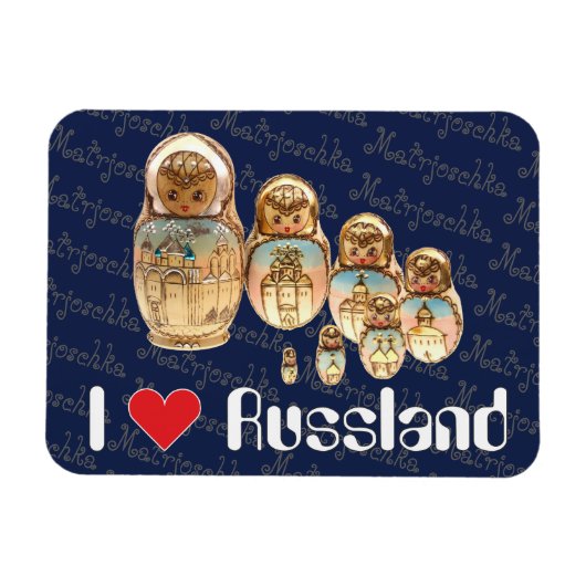 Russland - Russia Babuschka - Matrjoschka Magnet マグネット (横)