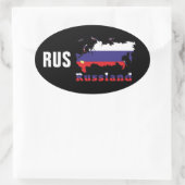 Russland - Russia Kleber 楕円形シール (バッグ)