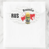 Russland - Russia  Kleber 楕円形シール (バッグ)