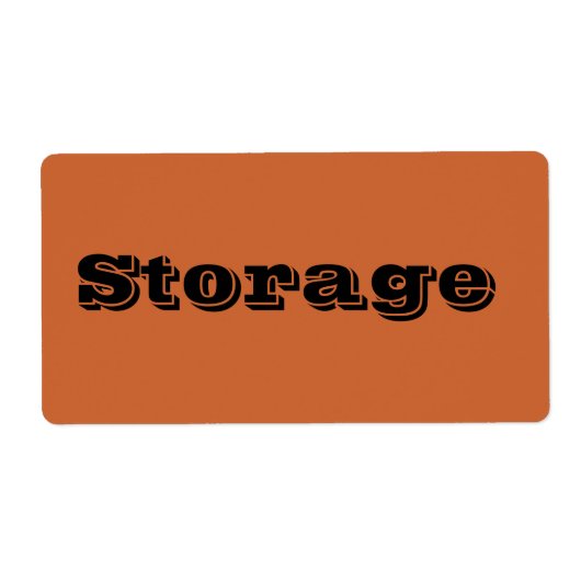 Rustのラベルを移動するストレージ ラベル (正面)