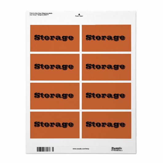 Rustのラベルを移動するストレージ ラベル (フルシート)