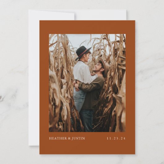 Rustの結婚写真の日付の保存日付の保存 セーブザデート (裏面)