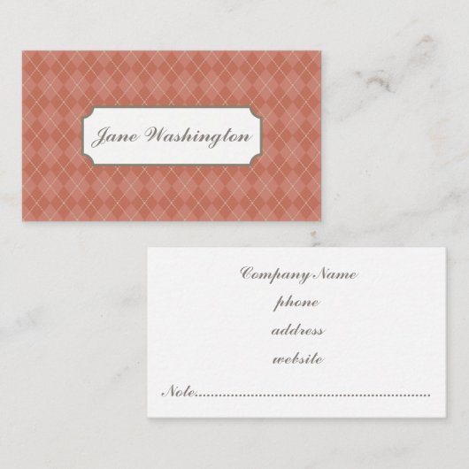 Rustアーガイル Business Card 名刺 (正面/裏面)