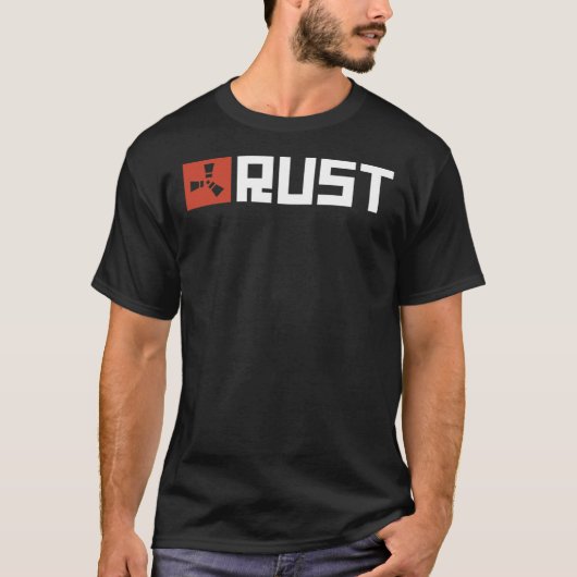 RustゲームロゴクラシックTシャツ Tシャツ (正面)