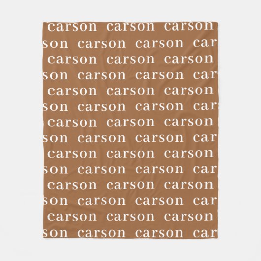 Rustシンプルパーソナライズされた Repeating Name フリースブランケット (正面)
