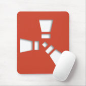 RUSTシンボル赤(影澄ん付) マウスパッド (マウス)