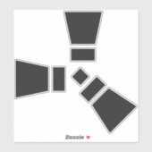 RUSTシンボル黒（白） シール (シート)