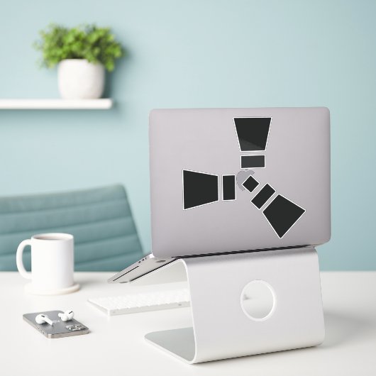 RUSTシンボル黒（白） シール (デスク上のノートパソコン)