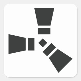 RUSTシンボル黒（白） スクエアシール