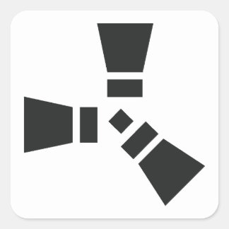 RUSTシンボル黒(白) スクエアシール