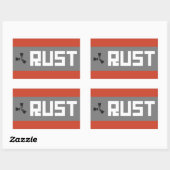 RUSTバナーのBGWG 長方形シール (シート)