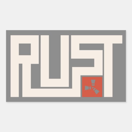 RUSTバナー CRWaG 長方形シール (正面)