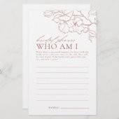 Rustフローラ誰が私のブライダルシャワーゲーム (正面/裏面)