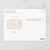 Rustモダン Photo Graduation Thank You ポストカード (裏面)