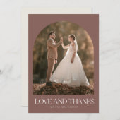 Rust秋フォトラ感謝していブの結婚サンキューカード サンキューカード (正面/裏面)