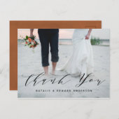 Rust絵を描スクリプ結婚ト写真サンキュー ポストカード (正面/裏面)